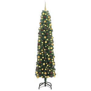 vidaXL K&uuml;nstlicher Weihnachtsbaum mit 300 LEDs mit St&auml;nder Gr&uuml;n 180 cm