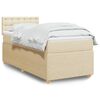 vidaXL Boxspringbett mit Matratze Creme 80x200 cm Stoff