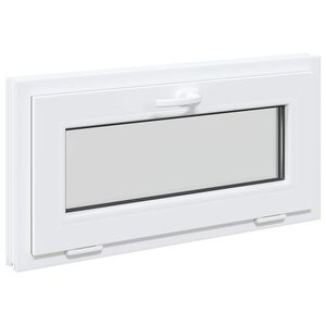 vidaXL Kellerfenster RISOR 80 x 40 cm PVC und Glas Wei&szlig;