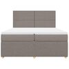 vidaXL Boxspringbett mit Matratze Taupe 200x200 cm Stoff