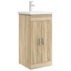 vidaXL Badezimmerschrank mit Waschbecken Sonoma-Eiche