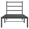 vidaXL Bettgestell mit Kopfteil Metall Schwarz 75x190 cm