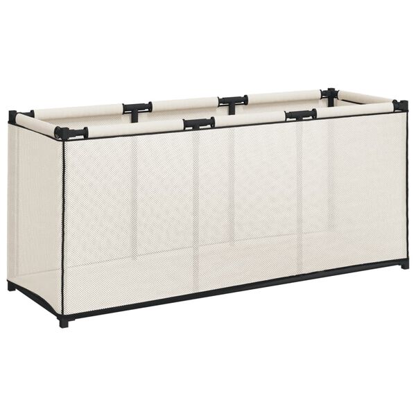 vidaXL Aufbewahrungsbox Creme 105x34,5x45 cm Stoff
