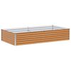 vidaXL Hochbeet Hellbraun 195 x 100 x 36 cm Verzinkter Stahl