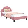 vidaXL Kinderbettgestell mit Kopfteil Rosa 90 x 200 cm Samt