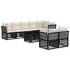 vidaXL Gartensofa-set 8 stk. Schwarz Poly-Rattan