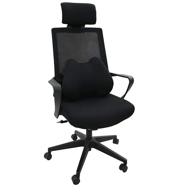 vidaXL R&uuml;ckenkissen Schwarz Viscoschaum 40 x 32 x 13 cm