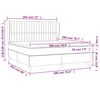 vidaXL Boxspringbett mit Matratze Blau 180x200 cm Stoff