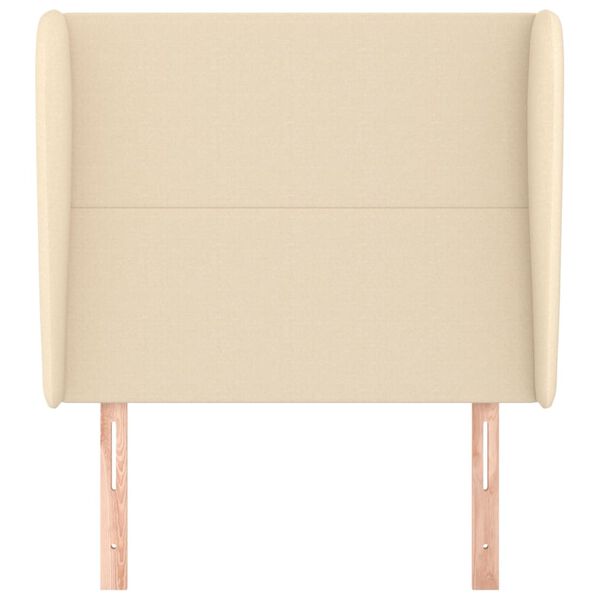 vidaXL Kopfteil mit Ohren Creme 103x23x118/128 cm Stoff