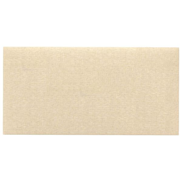 vidaXL Wandkopfteilen 12 pcs Creme 30 x 15 cm Stoff