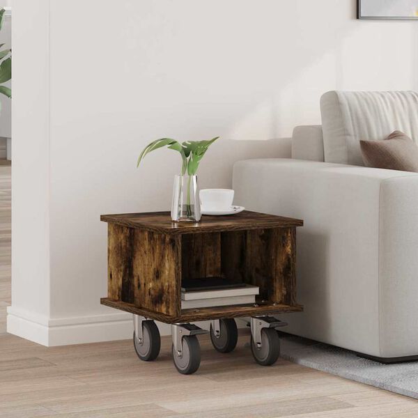 vidaXL TV-St&auml;nder Ger&auml;ucherte Eiche 37 x 35 x 35 cm Holzwerkstoff