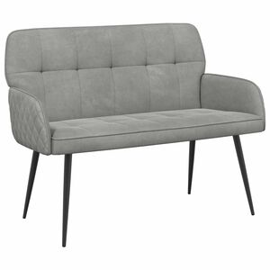 vidaXL Zweisitzer-Sofa mit Metallbeinen 2-Sitzer Hellgrau Samt