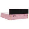 vidaXL Ottoman-Bett mit Matratzen & LEDs Rosa 160x200 cm Samt