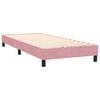 vidaXL Boxspringbett mit Matratze & LED Rosa 90x220 cm Samt