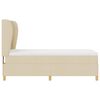 vidaXL Boxspringbett mit Matratze Dunkelgrau 90x190 cm Creme Stoff