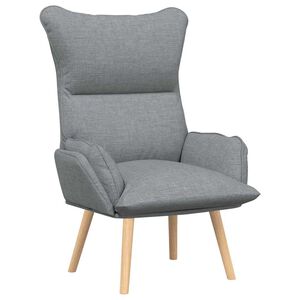 vidaXL Sessel Hellgrau 69 x 74 x 93 cm Stoff und Sperrholz