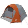 vidaXL Campingzelt 4 Personen Grau und Orange Wasserdicht