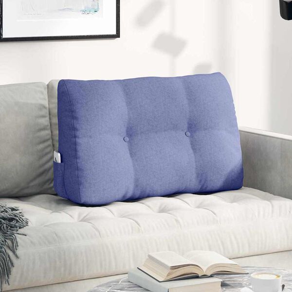 vidaXL R&uuml;cken Kissen Jeans blau 80 x 24 x 50 cm Stoff