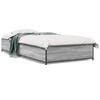 vidaXL Bettgestell Grau Sonoma 75x190 cm Holzwerkstoff und Metall