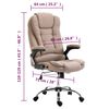 vidaXL B&uuml;rostuhl Taupe Polyester