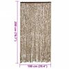 vidaXL Fliegenvorhang Beige und Braun 100x200 cm Chenille