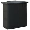 vidaXL Eck-Bartisch Schwarz 100x50x105 cm Poly Rattan