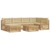 vidaXL Outdoor-Sofagarnitur 7 stk. Wei&szlig; und Beige