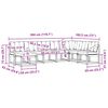 vidaXL Outdoor-Sofagarnitur mit Kissen 8 pcs Natur und Beige