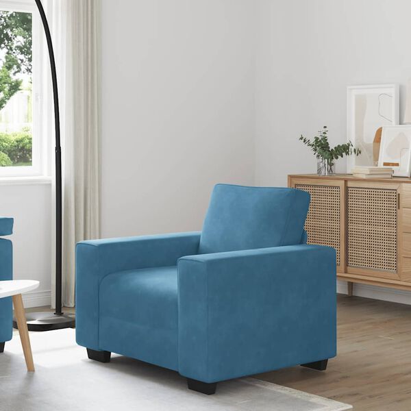 vidaXL Sessel Blau 60 cm Samt