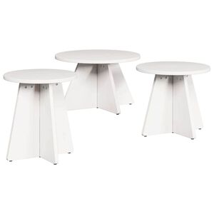vidaXL Couchtisch 3 pcs Wei&szlig;