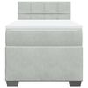 vidaXL Boxspringbett mit Matratze Hellgrau 90x200 cm Samt
