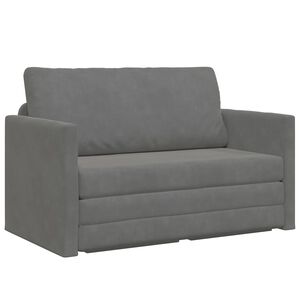 vidaXL Schlafsofa Dunkelgrau 124 x 71 x 78 cm Samt