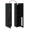 vidaXL Highboard 2 pcs Schwarz Eichen-Optik Holzwerkstoff
