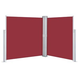 vidaXL Ausziehbare Seitenmarkise Rot 140 x 600 cm