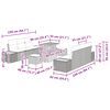 vidaXL Gartensofa-set mit Kissen 9 pcs Schwarz Poly Rattan