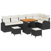vidaXL Garten-Sofa-Set 9 stk. 8-Sitzanzahl Schwarz und Creme