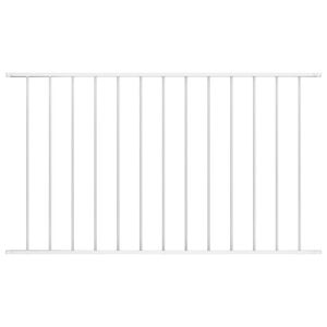vidaXL Zaunelement Woerden Pulverbeschichteter Stahl 163x117 cm Wei&szlig;
