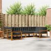 vidaXL Outdoor-Sofagarnitur mit Kissen 6 pcs Natur und Anthrazit