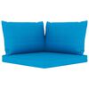 vidaXL 5-tlg. Garten-Lounge-Set mit Hellblauen Kissen