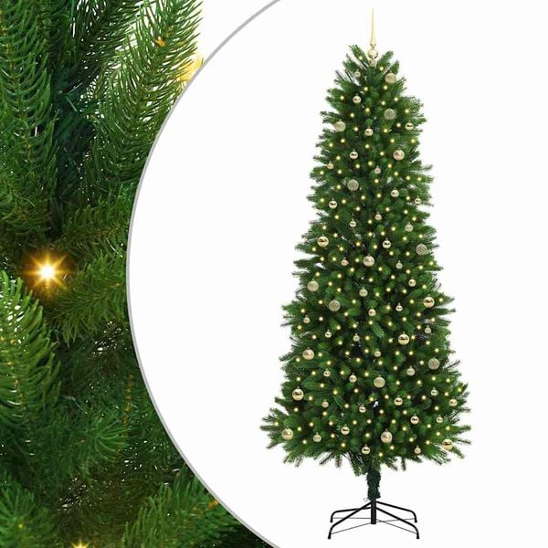 vidaXL Weihnachtsbaum mit 300 LEDs mit St&auml;nder Gr&uuml;n 240 cm PE