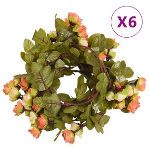 vidaXL Blumengirlanden Blumen 6 Stk. Sonnenuntargang 215 cm