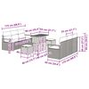 vidaXL Garten-Sofa-Set mit Speicher 9 pcs Beige Poly Rattan
