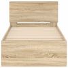 vidaXL Bettgestell ohne Matratze mit Kopfteil Sonoma-Eiche 90x200 cm