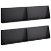 vidaXL St&uuml;tzmauer 4 stk. 80 x 12 x 40 cm Stahl Schwarz