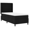 vidaXL LED Boxspringbett mit Matratze Schwarz 80 x 200 cm Stoff