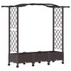 vidaXL Hochbeet mit Spalier und R&auml;dern Braun 169 x 40 x 129 cm PP