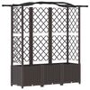 vidaXL Hochbeet mit Rankgitter und Dach Braun 163 x 40 x 141 cm PP