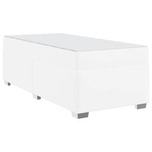 vidaXL Bettrahmen mit Matratze Wei&szlig; 100 x 200 cm Stoff