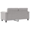 vidaXL 2-Sitzer-Sofa Hellgrau 140 cm Mikrofasergewebe