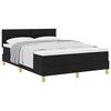 vidaXL Boxspringbett mit Matratze Schwarz 140 x 200 cm Stoff